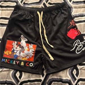 Disney X Civil Regime Mickey Mouse and Friends Mesh Shorts